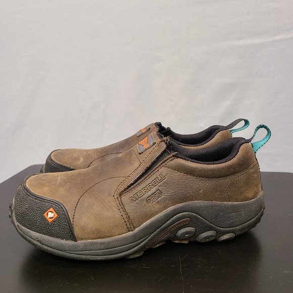 Merrell Shoes Merrell Jungle Moc Alloy Steel Toe Work Shoe Mens